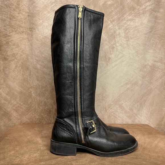 Circus by Sam Edelman Randi Knee High Black Leather Riding Boots Women's 8.5 Y2K - Picture 13 of 13